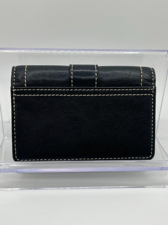 小物 Coach Wallet Leather Soho Black, Y2K Vintage Y2K Coach Soho Black Leather Mini Wallet